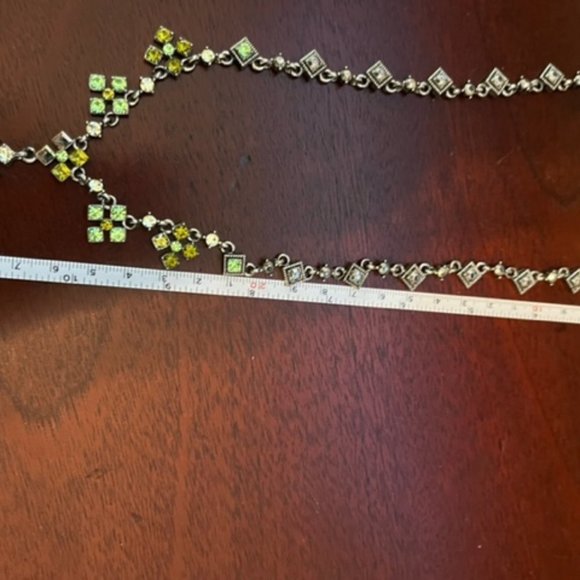 Green stone lariat necklace - Picture 4 of 4